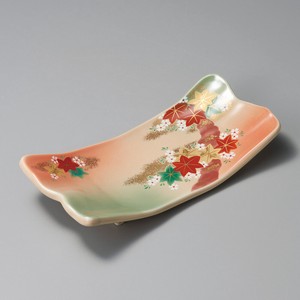 錦春秋焼物皿　美濃焼　日本製 陶器