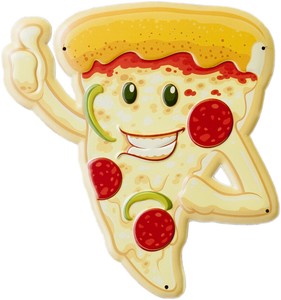 アンティーク エンボス プレート Mr. Pizza