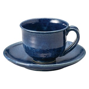 【信楽焼】紺窯変 コーヒー碗皿