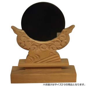 神棚の里 木曽桧神鏡 2寸 神具 神棚 日本製 職人彫り