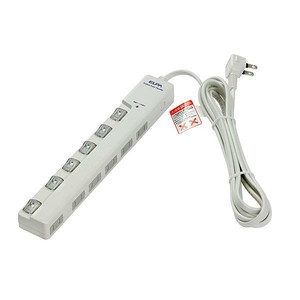 ELPA(エルパ) 耐雷サージ LEDランプ スイッチ付タップ(横差し) 3m 6個口 ホワイト WLS-LY630MB(W)