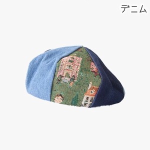 ベレー帽 油絵モチーフ レトロカジュアル 絵描き帽  WU2090 【2024新作】