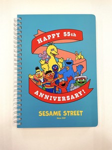 セサミストリート　A5ノート　55周年　ブルー　70ページ　AM9