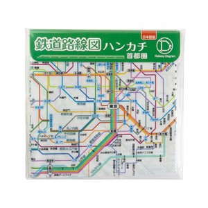 東京カートグラフィック 鉄道路線図 ハンカチ首都圏日本語 RHSJ