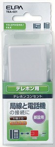 ELPA テレホンコンセント6極2芯用コンデンサ付 TEA-021