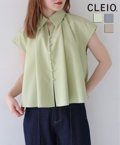 Button Shirt/Blouse Gathered Flare