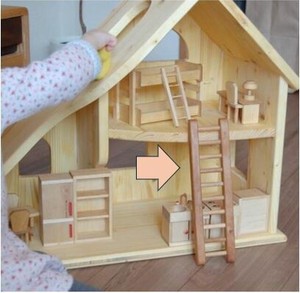 〈数量限定〉人形の家用はしご【ドールハウス】【木のおもちゃ】【ギフト】