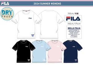 【2024新作】FILA（レディース）　DRY　ワンポイント刺繍Tシャツ
