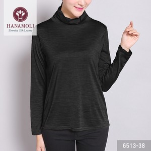 T-shirt Series Gift Silk Long Sleeves High-Neck Cut-and-sew 2024 NEW