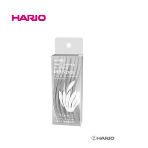 2024新作 『HARIO』V60 ドリッパー SUIREN リブ6本セット 透明ホワイト RIB-6-TW （ハリオ）
