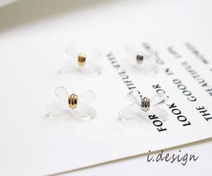Pierced Earrings Titanium Post Clear