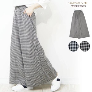 Full-Length Pant Wide Pants Checkered