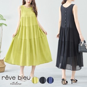 Casual Dress Sleeveless L One-piece Dress Tiered 【2024NEW】
