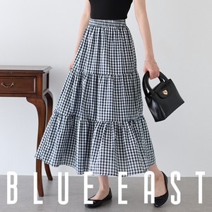 Skirt Bottoms Long Checkered Tiered 2024 NEW