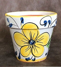 FLOR AZU L3.5 （イエロー）13734【スペイン鉢】　庭　ガーデニング　花　装飾