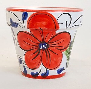 FLOR AZU L3.5 （レッド）13735【スペイン鉢】　庭　ガーデニング　花　装飾