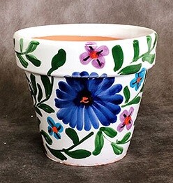 FLOR AZU L3.5 （ホワイト）13758【スペイン鉢】　庭　ガーデニング　花　装飾
