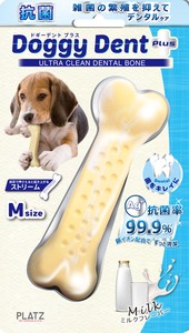 ドギーデント　プラス　ストリーム　ミルク　M　犬用おもちゃ