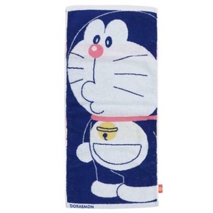 Hand Towel Jacquard Navy Doraemon Face