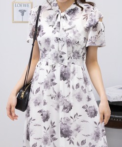 Casual Dress Floral Pattern Long One-piece Dress