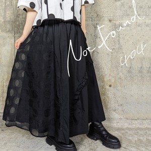 NEW【RooM404】 モード　シアーDOT重ねデザインスカート　SK
