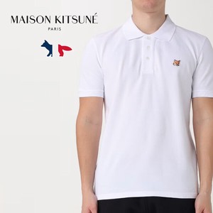 Maison Kitsune メンズ ポロシャツ WHITE メゾンキツネ