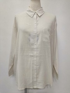Button Shirt/Blouse Banded Collar Shirt Cotton