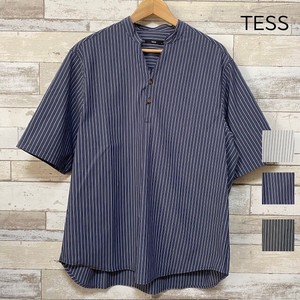 【2024春夏新作】【TESS】バンドカラースキッパーシャツ