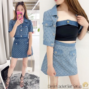 Casual Dress Mini Denim Jacket Denim Skirt Spring/Summer Setup 【2024NEW】 NEW