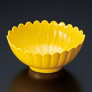 黄交趾菊型小鉢(有田焼)　日本製