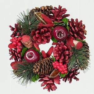 【予約販売】［2024ｸﾘｽﾏｽ］彩か｜Saika　Wreath Natural apple pine SS
