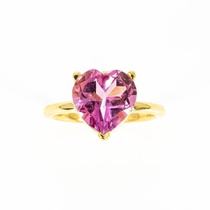 Silver-Based Topaz/Citrine Ring Pink Pudding