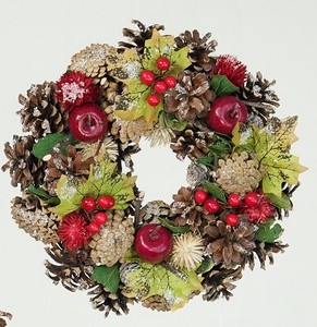 【予約販売】［2024ｸﾘｽﾏｽ］彩か｜Saika　Wreath Greenleaf & apple S