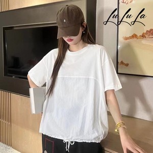 Button Shirt/Blouse Spring/Summer Tops Casual Wide Drawstring 2024 NEW