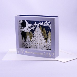 レーザーカットクリスマスカード ★大人気商品！ ■ボックスタイプ ■メッセージシート付
