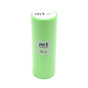 mt マスキングテープ 8P ショッキンググリーン 幅15mm×7m 同色8巻パック MT08P211R