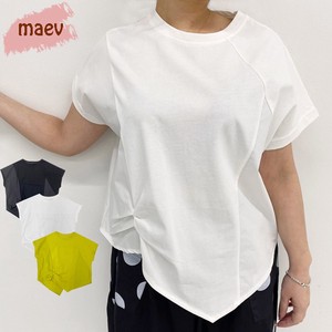 maev【2024新作】切り替えTシャツ トップス Tシャツ カットソー ゆったり M〜LL