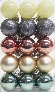 Store Material for Christmas Christmas Ornaments Pale Colors 30mm