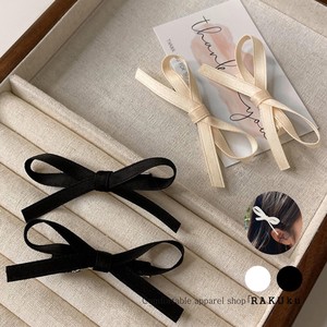 リボン ミニ ヘアクリップ 2個セット 韓国ファッション