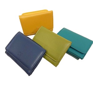 Trifold Wallet Cattle Leather Coin Purse