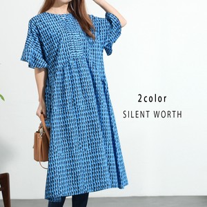 Casual Dress Patterned All Over One-piece Dress Switching 【2024NEW】