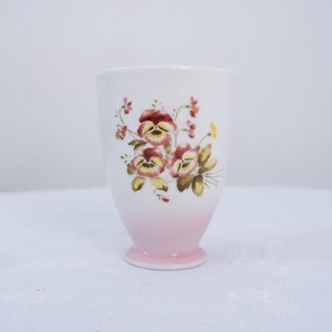 【日本製】フリーカップ［花柄/カントリー雑貨/陶器/イマン/パンジー］