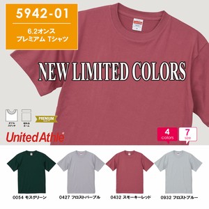 NEW LIMITEDCOLORS【594201】6.2オンス プレミアム Tシャツ