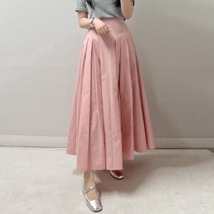 Skirt Pintucked Maxi-skirt 2024 Spring/Summer