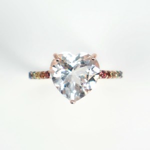 Silver-Based Sapphire Ring Rainbow