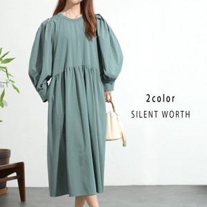 Casual Dress Tuck Sleeves One-piece Dress Switching 【2024NEW】