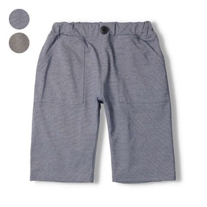 Kids' Short Pant Plain Color Stretch Cut-and-sew 6/10 length