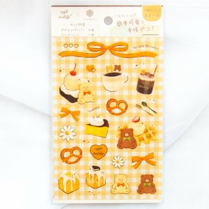 【新商品】cafe teddy×箔押し手帳デコセット 「スイーツ」日本製【ROKKAKU】