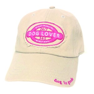 Dog Lover　24/7-365　キャップ　帽子　アニマル　プリント