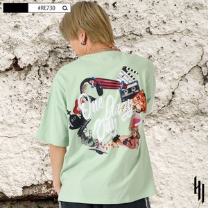 <2024春夏新作>サークルコラージュ　Tシャツ/ユニセックス　インクジェットプリント　刺繍